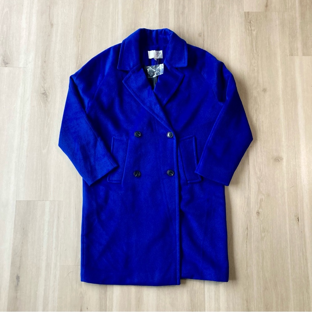 NEW J.O.A. Pea Coat Cobalt Blue size S